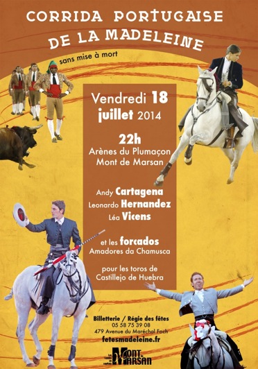 image : Affiche Madeleine 2014 - corrida portugaise