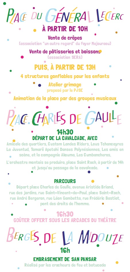 image : programme du carnaval 2015