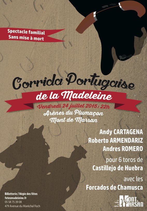 image : Affiche Madeleine 2015 - corrida portugaise