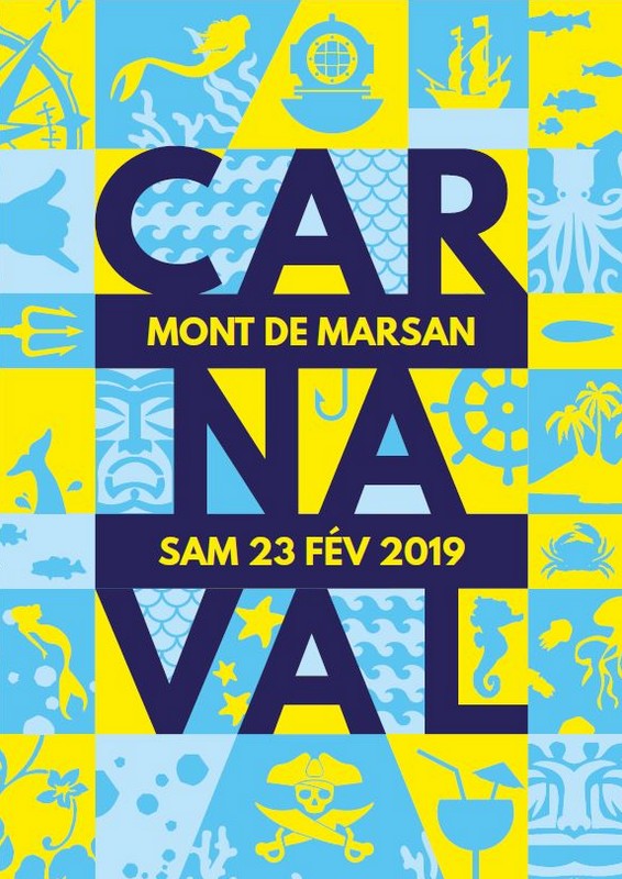 image-lien : affiche du Carnaval 2019 de Mont de Marsan et ien vers la page carnaval 2019