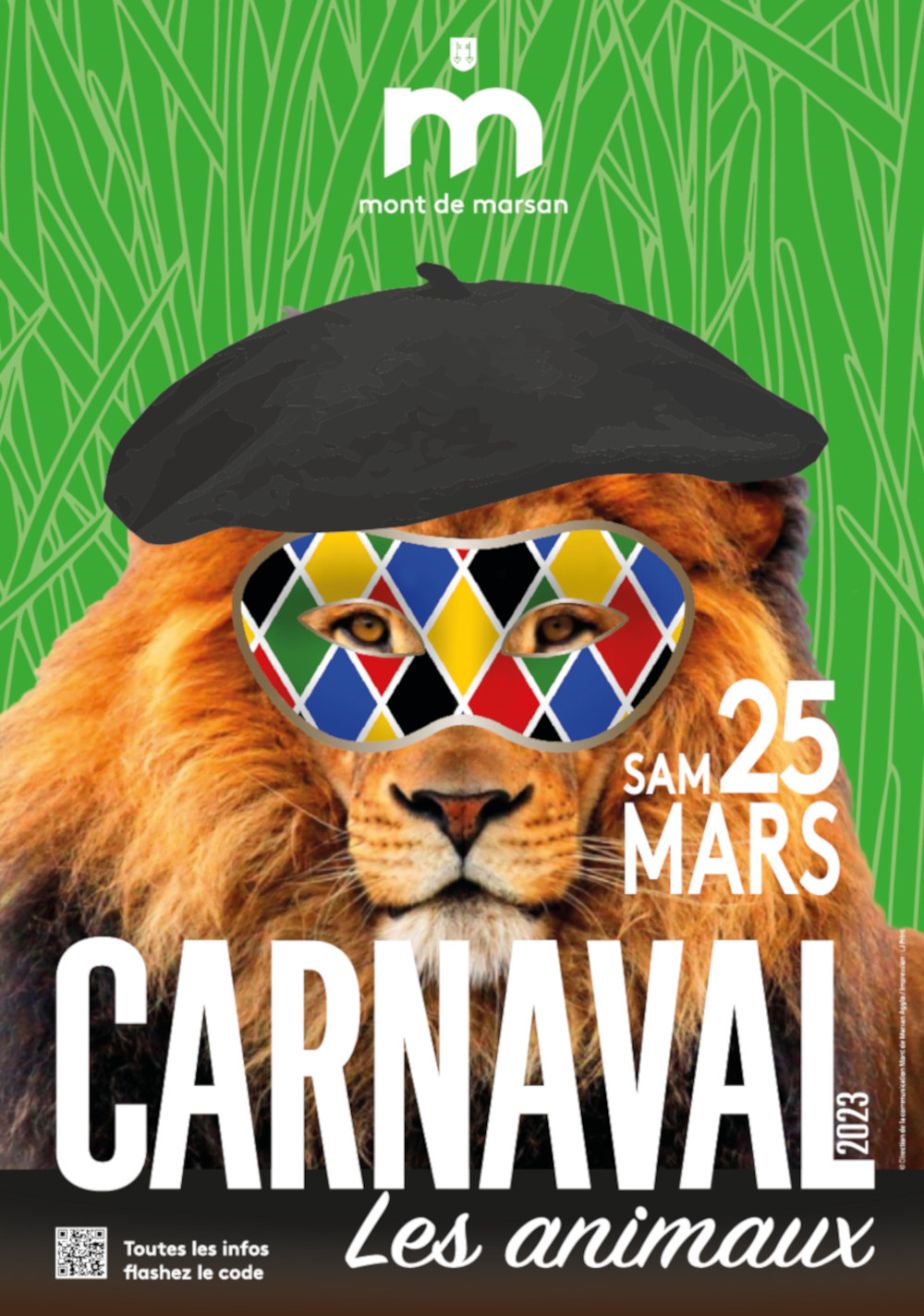 image-lien : affiche du Carnaval 2023 de Mont de Marsan et ien vers la page carnaval