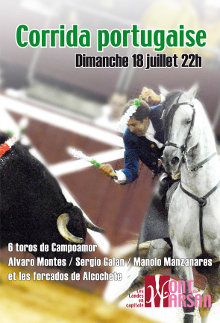 image : affiche du corrida portugaise de la Madeleine 2010