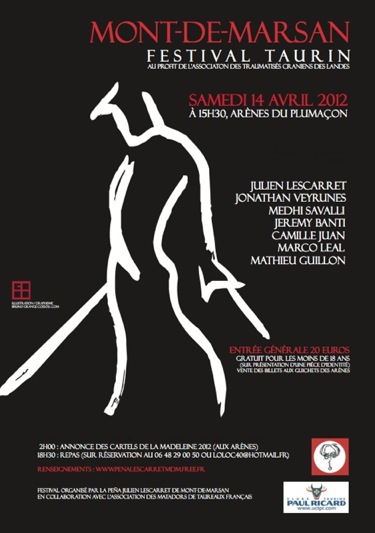 image-lien : affiche festival taurin et lien vers site internet penalescarretmdm.free.fr