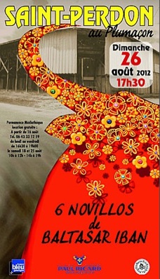 image : Affiche novillada Saint Perdon 2012