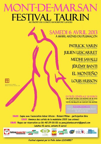 image-lien : affiche festival taurin et lien vers site internet penalescarretmdm.free.fr