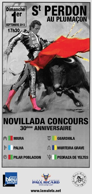 image : Affiche novillada Saint Perdon 2013